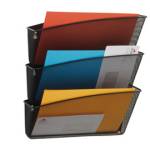 Portadocumenti da parete Mesh - 3 vaschette in rete metallica - nero - Alba - MESHFILE/N - AAAAAAAAA - DMwebShop