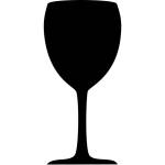 Lavagna da parete Silhouette - 50 x 23 cm - forma bicchiere - nero - Securit - FB-GLAS - 8718226493880 - DMwebShop