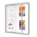 Bacheca per interni fondo in metallo 12 fogli A4 ante scorrevoli - 16532