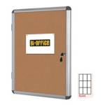 Bacheca per interni fondo in sughero 9 fogli A4 verticale - 16326