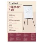 Blocco per lavagna 20 fogli 65 x 98 cm quadretti 2,5 x 2,5 cm bianco - 13516