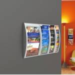 Espositore da parete Quick Fit System 5 tasche 1,3 di A4 grigio - 13434