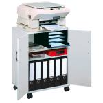 Mobiletto Multifunzione 74,53 con ante alte e ruote 4 ripiani grigio - 17576