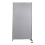 Paretina divisoria 80 x 40 x 170 cm policarbonato acciaio grigio chiaro - 18642