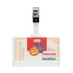 Portanome con clip in plastica 9 x 6 cm - 13649