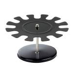 Portatimbri circolare 12 posti nero metallo - 16136