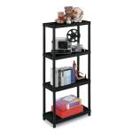 Scaffale 3060,4,4 ripiani 60 x 30 x 132 cm PPL nero - 19091