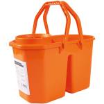 Secchio a doppia vasca con strizzatore PPL riciclabile 15 lt rosso - 17275