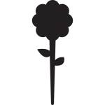 Silhouette Tags formato fiore 15 x 25 cm nero set 5 pezzi - 13538