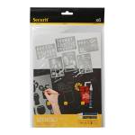 Stencil trasparenti assortiti lettere numeri forme 32 x 22 cm set 6 pezzi - 13490