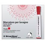 Marcatore per lavagne cancellabili punta tonda 2 mm rosso - 2821