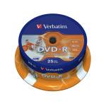 Scatola 25 DVD-R - stampabile - 4,7 Gb - Verbatim - 43538 - 23942435389 - DMwebShop