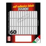 Etichetta adesiva - carta - permanente  - 34 x 5 mm - 60 etich. per foglio - 10 fogli per busta - bianco - conf. 10 pezzi Markin - X11024 - 8007047040374 - DMwebShop