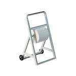 Dispenser a cavalletto con ruote per bobine asciugatutto ABS 51,5x47x91 cm bianco - 6526