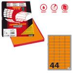 Etichette adesive A 406 in carta permanenti 47,5 x 25,5 mm 100 fogli arancio fluo angoli tondi - 7311