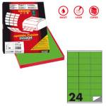 Etichette adesive C 500 in carta permanenti 70 x 36 mm 100 fogli verde fluo - 8032