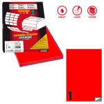 Etichette adesive C 503 in carta permanenti 210 x 297 mm 100 fogli rosso fluo - 7307