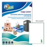 Etichette adesive PC4 in poliestere laser permanenti 210 x 297 mm 100 fogli trasparente - 7203