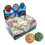 Rubberball diametro 5 cm colori assortiti display da 15 sfere di elastici - 6012