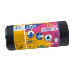 Sacchi per immondizia 70x110 cm 120 lt 43 micron nero rotolo da 10 sacchetti - 19090