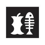 Etichetta adesiva raccolta differenziata con icona ORGANICO 120 x 130 mm - 3043