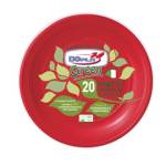 Piatto frutta compostabile diametro 17 cm rosso - 3405