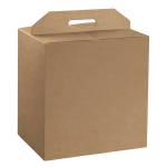 Scatola panettone bottiglia liscio 33 x 25 x 35 cm avana - 3550