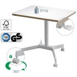 Scrivania Compatta pneumatica Sit Stand mobile 80 x 60 x 75 cm bianco - 1041 - 3