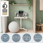 Scrivania Compatta pneumatica Sit Stand mobile 80 x 60 x 75 cm bianco - 1041 - 5