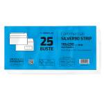Busta silver90 strip FSC - bianca - internografata - con finestra - 110 x 230 mm - 90 gr - conf. 25 pezzi - Pigna - 0593059AM - 8059020921088 - DMwebShop - 1