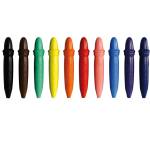 Pastelli cera super lunghezza 7,5 mm con diametro 11 mm colori assortiti astuccio 10 superpastelloni Giotto F477900 - 1307 - 1