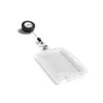 Portabadge Duo in acrilico con chiocciola 2 tessere inseribili 5,4 x 9 cm Durable 8224-19 - 113 - 1