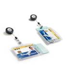 Portabadge Duo in acrilico con chiocciola 2 tessere inseribili 5,4 x 9 cm Durable 8224-19 - 113 - 2