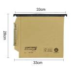 Cartella sospesa armadio Cartesio - 33 cm - fondo U 3 cm - 32,6 x 28 cm - avana - conf. 25 pezzi - Bertesi - 114F BETA 3-A1 - 8058983260821 - DMwebShop - 1