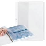 Buste forate ATLA GS P con soffietto e patella A4 - trasparente - buccia - conf. 10 pezzi - Sei Rota - 662516 - 8004972025612 - DMwebShop - 1