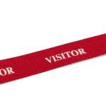 Cordoncini portabadge stampa visitor rosso - 44 cm - conf. 10 pezzi - Durable - 8238-03 - 4005546992549 - DMwebShop - 1