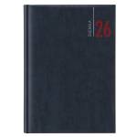 Agenda giornaliera 2026 copertina in carta imbottita 14,5 x 20,5 cm blu - 3590