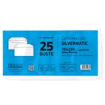 Busta Silver Matic FSC - senza finestra - gommata - 11 x 23 cm - 80 gr - bianco - conf. 25 pezzi - Pigna - 0593004AM - 8005235101869 - DMwebShop - 1