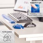 Poggiapolsi in gel - blu trasparente - Fellowes - 91177-72 - 77511911774 - DMwebShop - 2