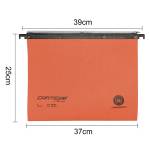 Cartella sospesa Cartesio - cassetto - interasse 39 cm - fondo U - 37 x 25 cm - arancio - conf. 50 pezzi - Bertesi - 100/3953-B2 - 45684A - DMwebShop - 1