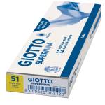 Pastello Supermina - mina 3,8 mm - giallo fluo 51 - conf. 12 pezzi - Giotto - 239051 - 8000825045462 - DMwebShop - 1