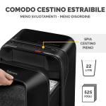 Distruggidocumenti LX-201 - a microframmenti - nero - Fellowes - 5050001 - 50043859751513 - DMwebShop - 4