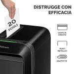 Distruggidocumenti LX-221 - a microframmenti - nero - Fellowes - 5050401 - 50043859751551 - DMwebShop - 2
