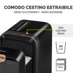 Distruggidocumenti LX-221 - a microframmenti - nero - Fellowes - 5050401 - 50043859751551 - DMwebShop - 4