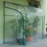 Serra Oleander a parete 200 x 100 x 215 cm acciaio verniciato PVC verde trasparente - 3821 - 1