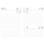 Agenda giornaliera 2026 copertina in carta imbottita 14,5 x 20,5 cm nero - 3581 - 1