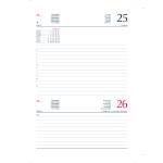 Agenda giornaliera 2026 copertina in carta imbottita 14,5 x 20,5 cm blu - 3590 - 2