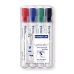 Pennarelli Lumocolor whiteboard 351 - tratto 2 mm - colori assortiti - conf. 4 pezzi - Staedtler - 351WP4 - 4007817314302 - DMwebShop - 1