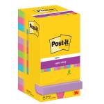Blocco foglietti Super Sticky - 654-12SSUCC - 76 x 76 mm - colori Ultra - 90 fogli - conf. 12 pezzi - Post-it - 7100290156 - 4064035065683 - DMwebShop - 1