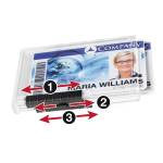 Portabadge PushBox Trio 3 tessere inseribili 5,4 x 8 - 7 cm - 6923 - 1